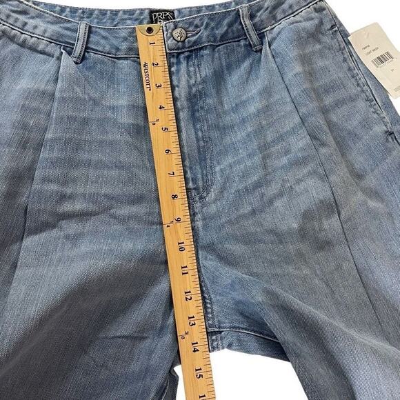 PRPS Women's Tapered Crop Jeans Seamed Denim Gaucho Pants In Light Wash Size 31 - Picture 5 of 16